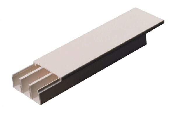 Kábelcsatorna levehető tetővel osztott, 60x25 PVC 2m   fehér